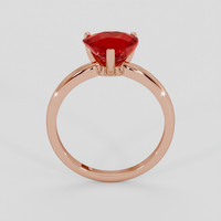 2.03 Ct. Ruby Ring, 14K Rose Gold 3