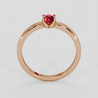 0.46 Ct. Pinkish Red Ruby Ring, 14K Rose Gold 3