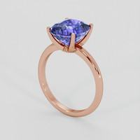 4.27 Ct. Violet Sapphire Ring, 14K Rose Gold 2