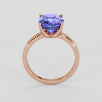 4.27 Ct. Violet Sapphire Ring, 14K Rose Gold 3