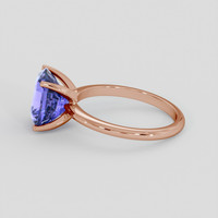 4.27 Ct. Violet Sapphire Ring, 14K Rose Gold 4