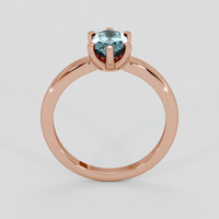 1.42 Ct. Greenish Blue Sapphire Ring, 14K Rose Gold 3