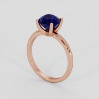2.80 Ct. Blue Sapphire Ring, 14K Rose Gold 2