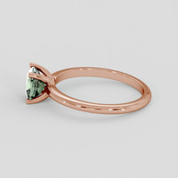 1.17 Ct. Green Sapphire Ring, 14K Rose Gold 4