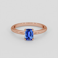 1.08 Ct. Blue Sapphire Ring, 14K Rose Gold 1
