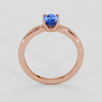 1.08 Ct. Blue Sapphire Ring, 14K Rose Gold 3
