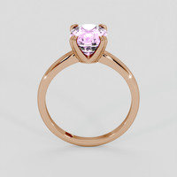 3.50 Ct. Purplish Pink Sapphire Ring, 14K Rose Gold 3
