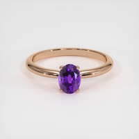 0.91 Ct. Purple Sapphire Ring, 14K Rose Gold 1