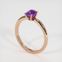 0.91 Ct. Purple Sapphire Ring, 14K Rose Gold 2