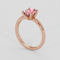 1.55 Ct. Padparadscha Sapphire Ring, 14K Rose Gold 2
