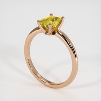 2.07 Ct. Yellow Sapphire Ring, 14K Rose Gold 2