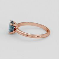 3.20 Ct. Greenish Blue Sapphire Ring, 14K Rose Gold 4