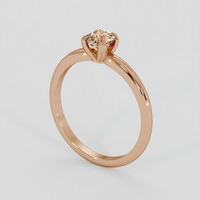 0.59 Ct. Padparadscha Sapphire Ring, 14K Rose Gold 2