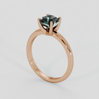 2.20 Ct. Bluish Green Sapphire Ring, 14K Rose Gold 2