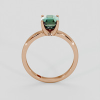 2.20 Ct. Bluish Green Sapphire Ring, 14K Rose Gold 3