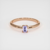 0.23 Ct. Purple Sapphire Ring, 14K Rose Gold 1