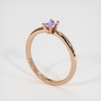 0.23 Ct. Purple Sapphire Ring, 14K Rose Gold 2