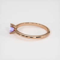 0.23 Ct. Purple Sapphire Ring, 14K Rose Gold 4