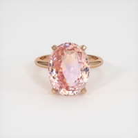 12.01 Ct. Padparadscha Sapphire Ring, 14K Rose Gold 1