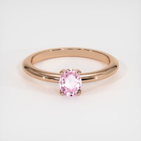 0.58 Ct. Pink Sapphire Ring, 14K Rose Gold 1