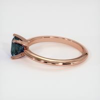 1.07 Ct. Greenish Blue Sapphire Ring, 14K Rose Gold 4