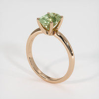 2.21 Ct. Yellowish Green Sapphire Ring, 14K Rose Gold 2