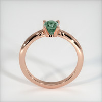 0.70 Ct. Bluish Green Sapphire Ring, 14K Rose Gold 3