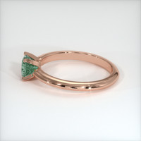0.70 Ct. Bluish Green Sapphire Ring, 14K Rose Gold 4
