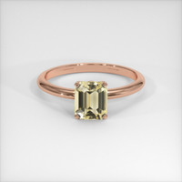 1.98 Ct. Yellow Sapphire Ring, 14K Rose Gold 1