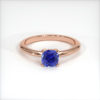 0.67 Ct. Blue Sapphire Ring, 18K Rose Gold 1
