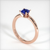 0.67 Ct. Blue Sapphire Ring, 18K Rose Gold 2