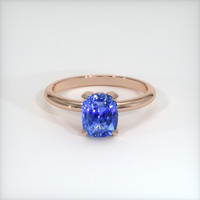 2.32 Ct. Blue Sapphire Ring, 18K Rose Gold 1