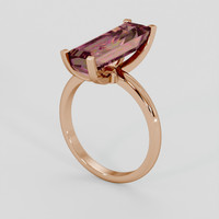 4.45 Ct. Multi Color Tourmaline Ring, 18K Rose Gold 2
