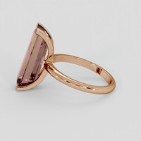 4.45 Ct. Multi Color Tourmaline Ring, 18K Rose Gold 4