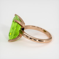 7.27 Ct. Green (Lime Green) Peridot Ring, 18K Rose Gold 4
