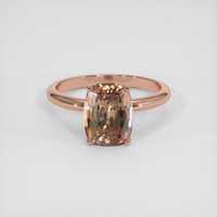 3.92 Ct. Brown Zircon Ring, 18K Rose Gold 1