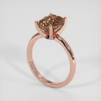 3.92 Ct. Brown Zircon Ring, 18K Rose Gold 2