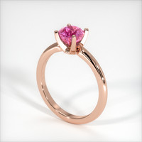 1.56 Ct. Pink Sapphire Ring, 18K Rose Gold 2