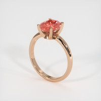 2.50 Ct. Padparadscha Sapphire Ring, 18K Rose Gold 2