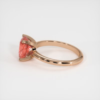 2.50 Ct. Padparadscha Sapphire Ring, 18K Rose Gold 4