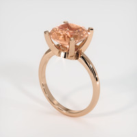 5.19 Ct. Padparadscha Sapphire Ring, 18K Rose Gold 2