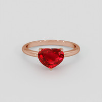 2.03 Ct. Ruby Ring, 18K Rose Gold 1