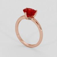 2.03 Ct. Ruby Ring, 18K Rose Gold 2