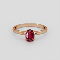 1.03 Ct. Ruby Ring, 18K Rose Gold 1