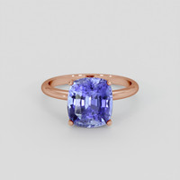 4.27 Ct. Violet Sapphire Ring, 18K Rose Gold 1