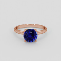 2.80 Ct. Blue Sapphire Ring, 18K Rose Gold 1