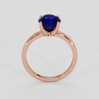 2.80 Ct. Blue Sapphire Ring, 18K Rose Gold 3