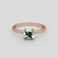 1.17 Ct. Green Sapphire Ring, 18K Rose Gold 1