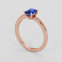 1.08 Ct. Blue Sapphire Ring, 18K Rose Gold 2