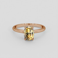2.08 Ct. Bi Color Sapphire Ring, 18K Rose Gold 1